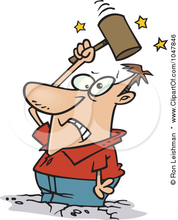 1047846-Royalty-Free-RF-Clip-Art-Illustration-Of-A-Cartoon-Man-Beating-Himself-With-A-Hammer.jpg