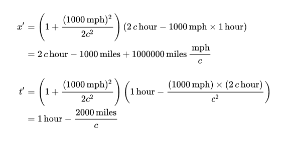 Lorentz Transformation with Numbers